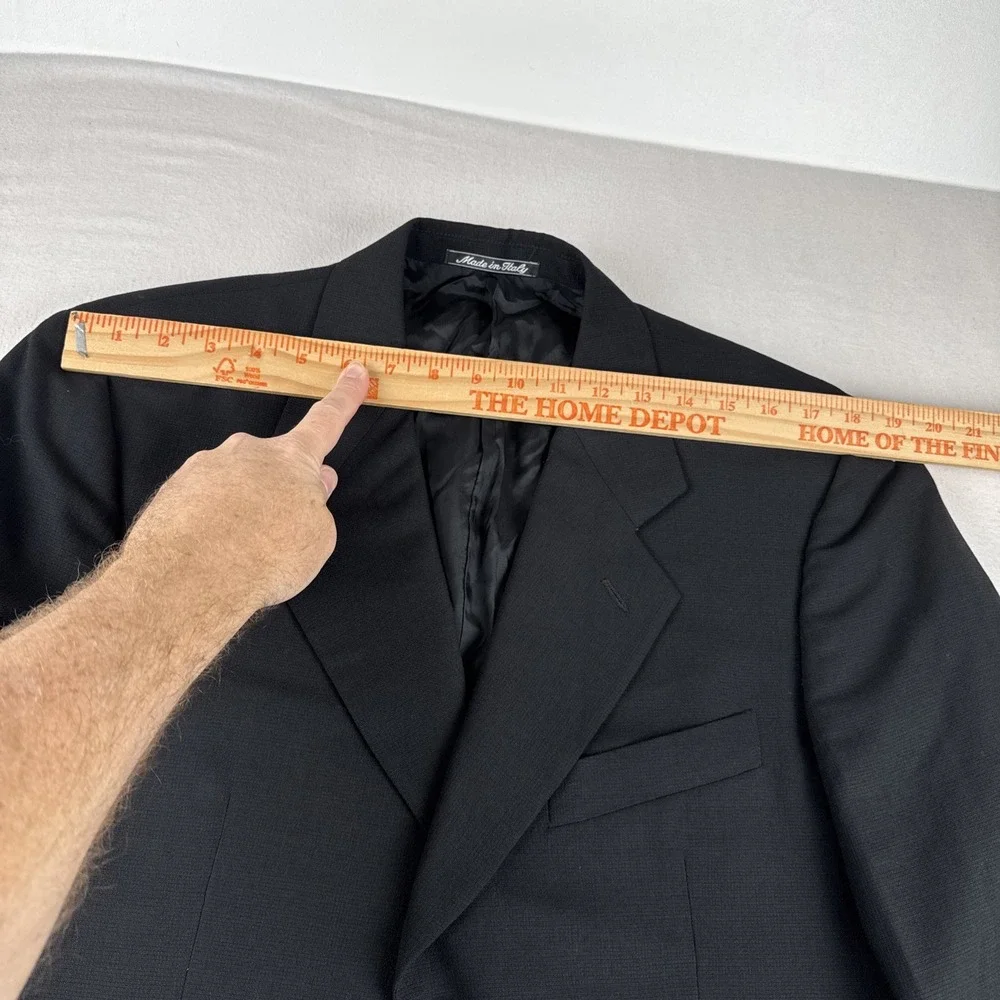 Giorgio Armani Mani Mens Black Blazer 40R 3-button Wool Italy Office Business